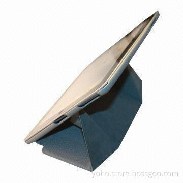 White Color Multiple-functional Different Degrees Leather Case for New iPad with Magnetic Inside